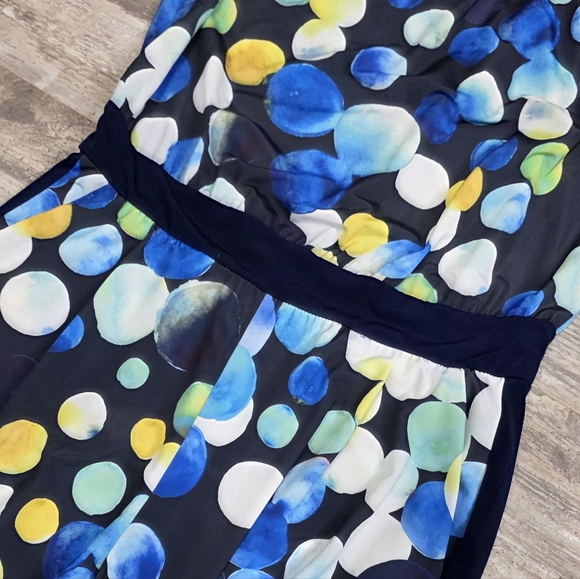 Rebecca Baldi Italy Polka Dot Colorful Sleeveless Jumpsuit Women's Size US 8 - Picture 5 of 11